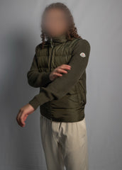 Gilet semi maille kaki