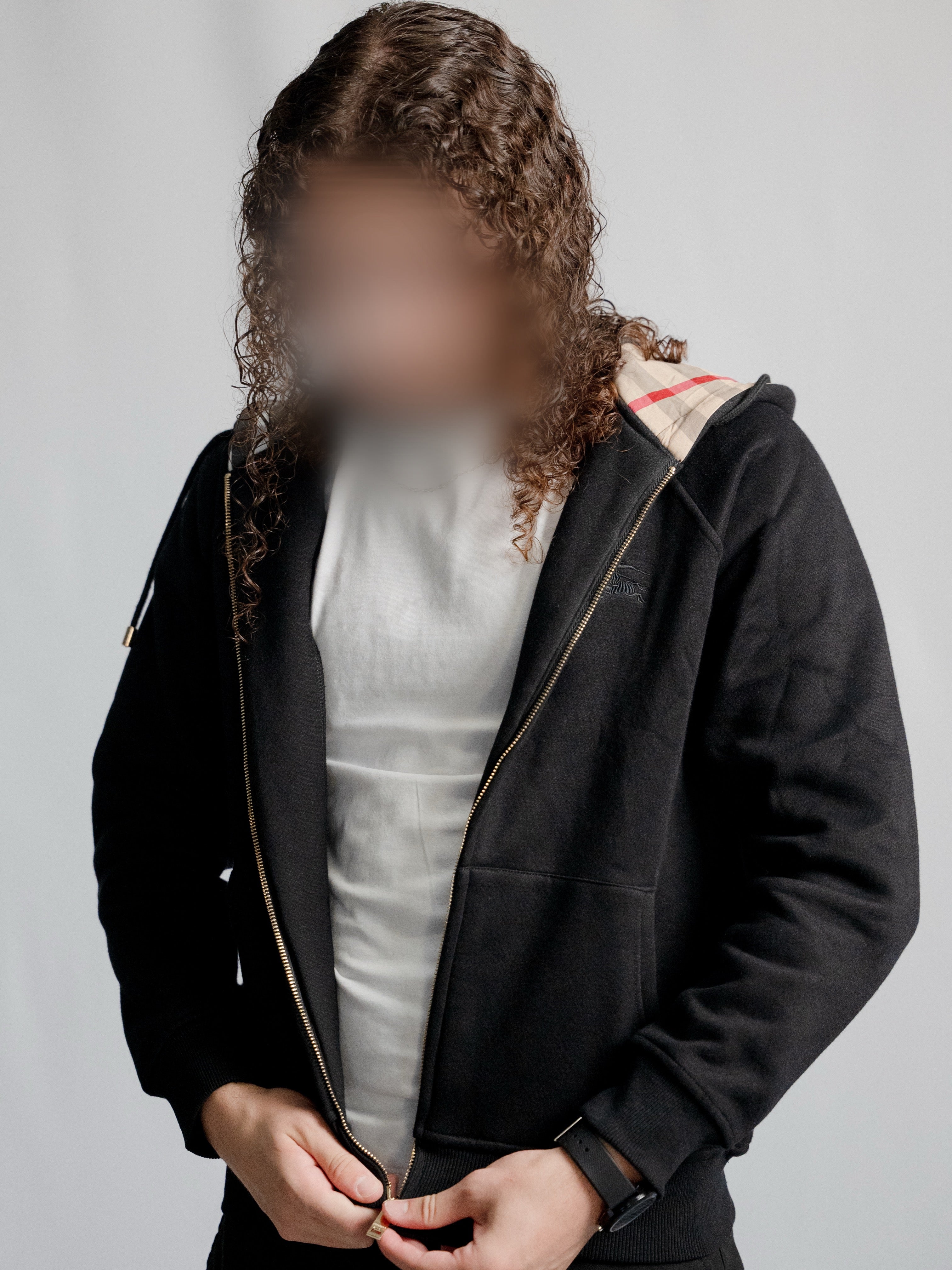 Burberry Black Zip-Up Sweatshirt - Men