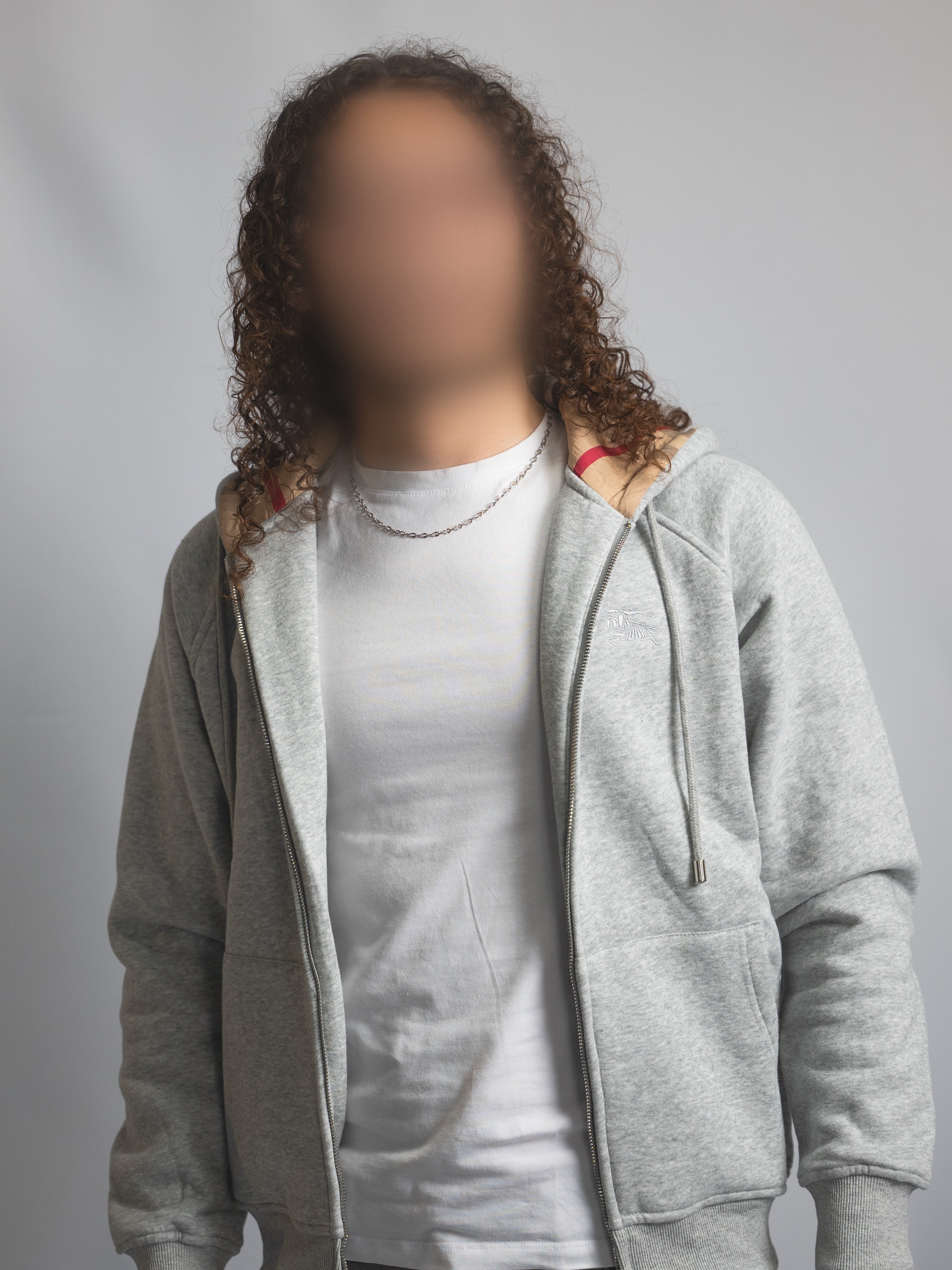 Burberry Grey Zip-Up Sweatshirt - Men