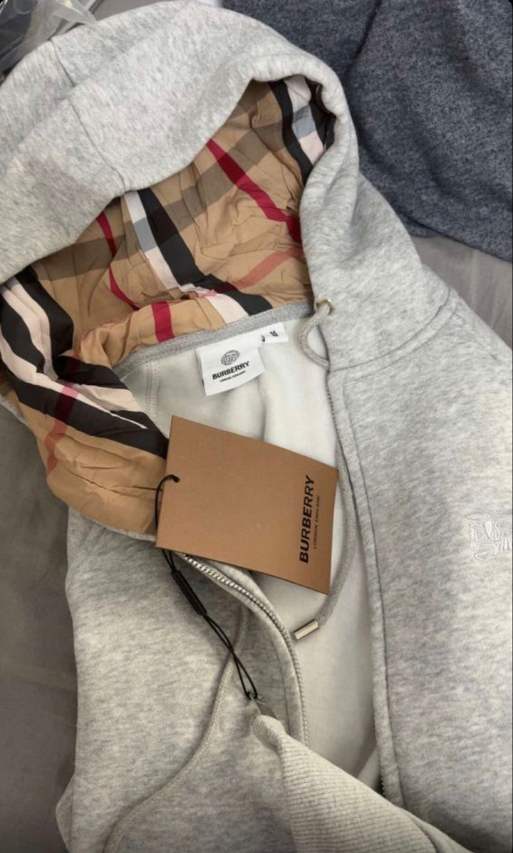 Grijze brb-sweater met rits