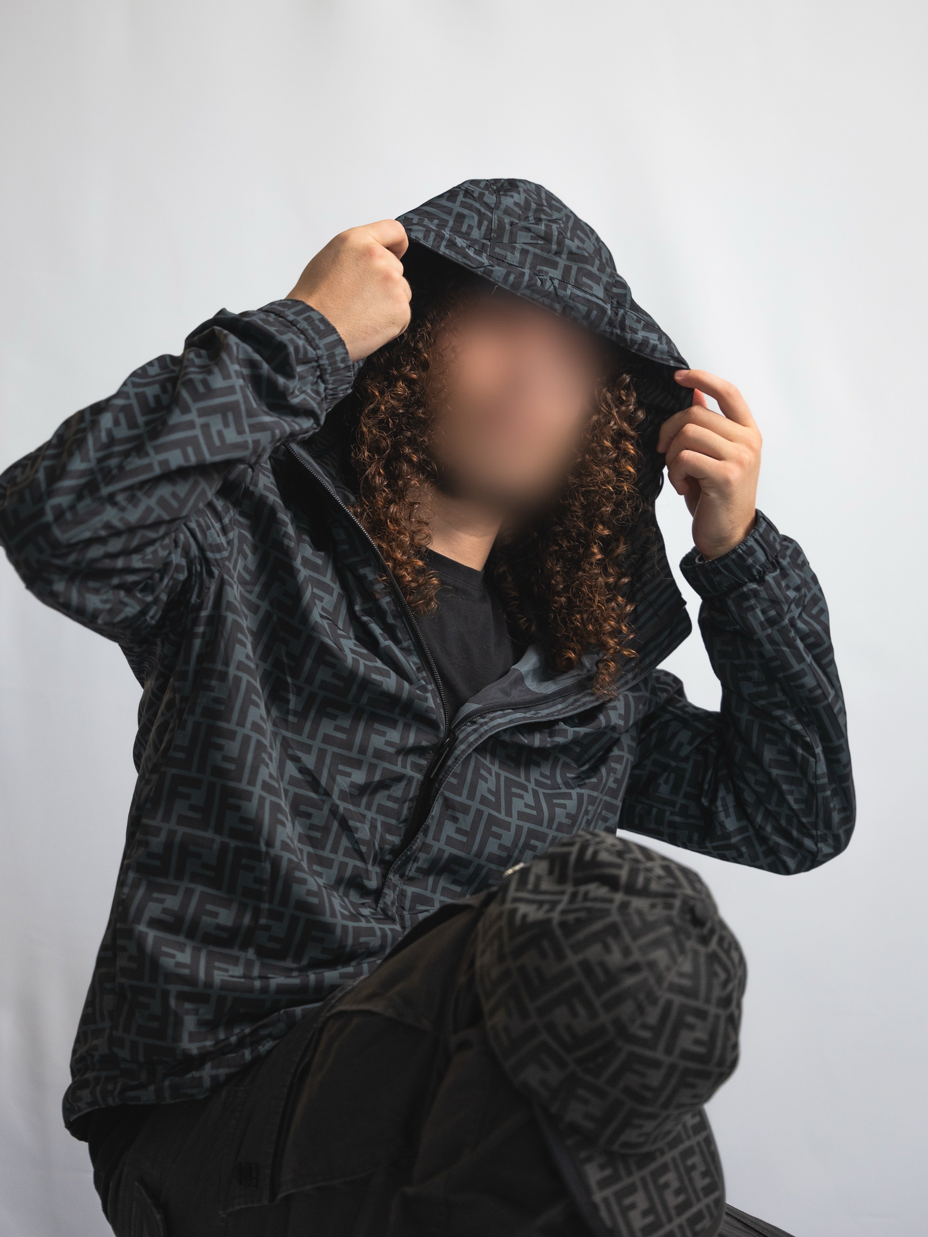 Coupe-vent Réversible Fendi Grise