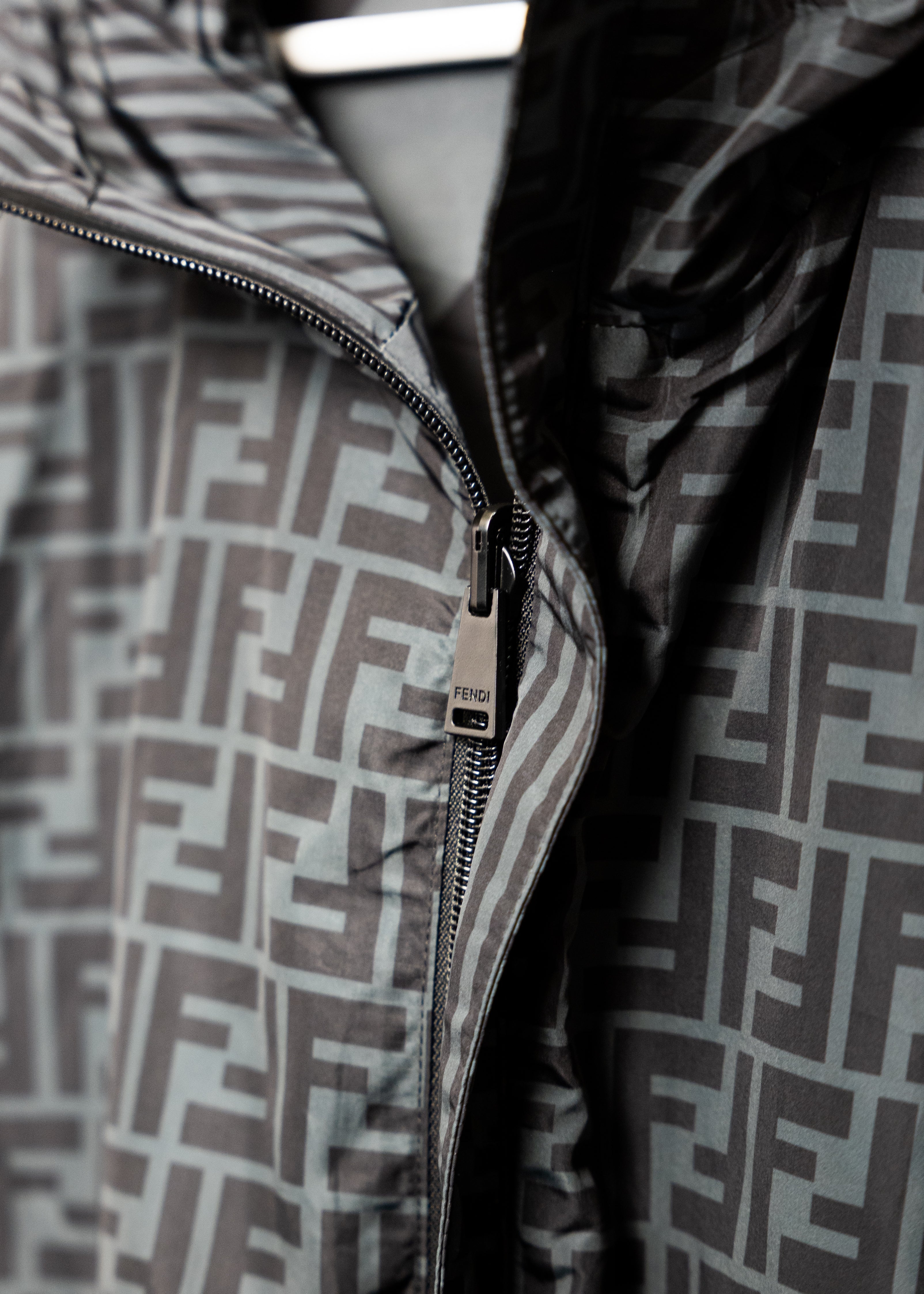 Veste réversible FF bleu/gris