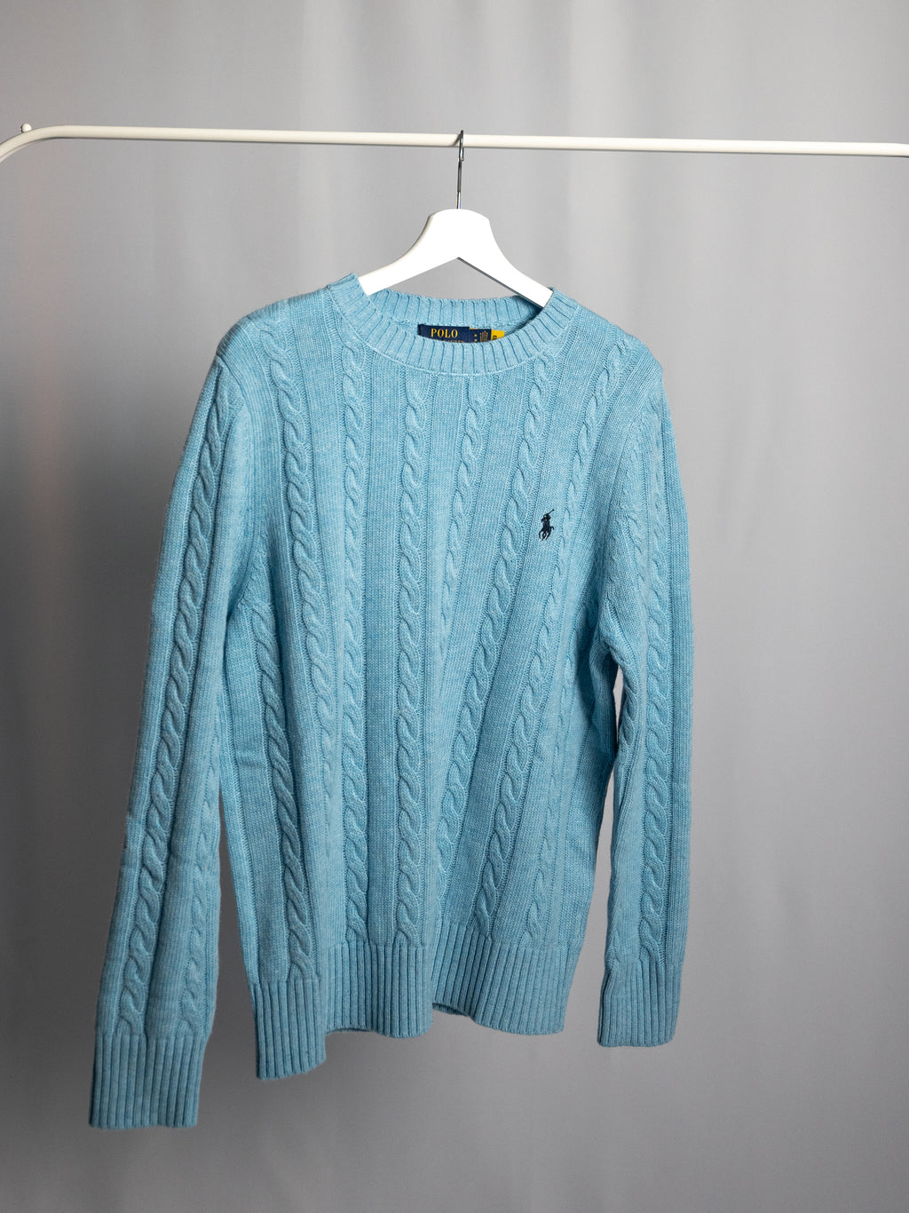 Ralph Lauren Light Blue Cable Knit Sweater