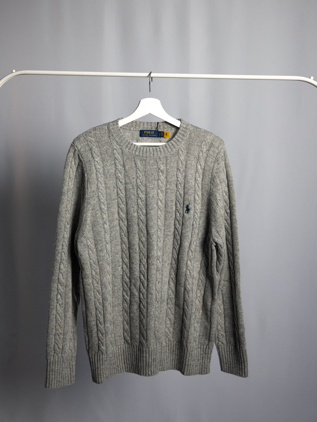 Ralph Lauren Grey Cable Knit Sweater