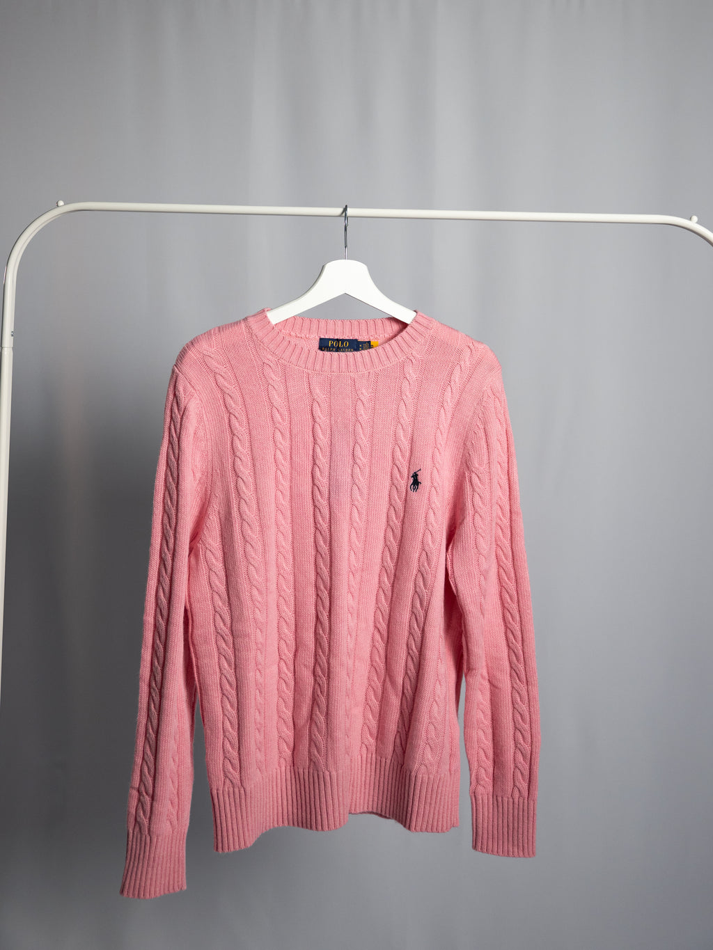 Ralph Lauren Light Pink Cable Knit Sweater