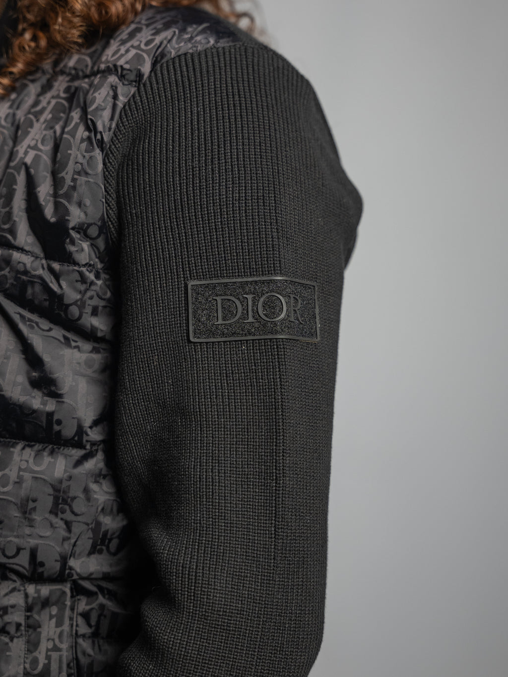 Dior Oblique Black Jacket – Mesh Sleeves