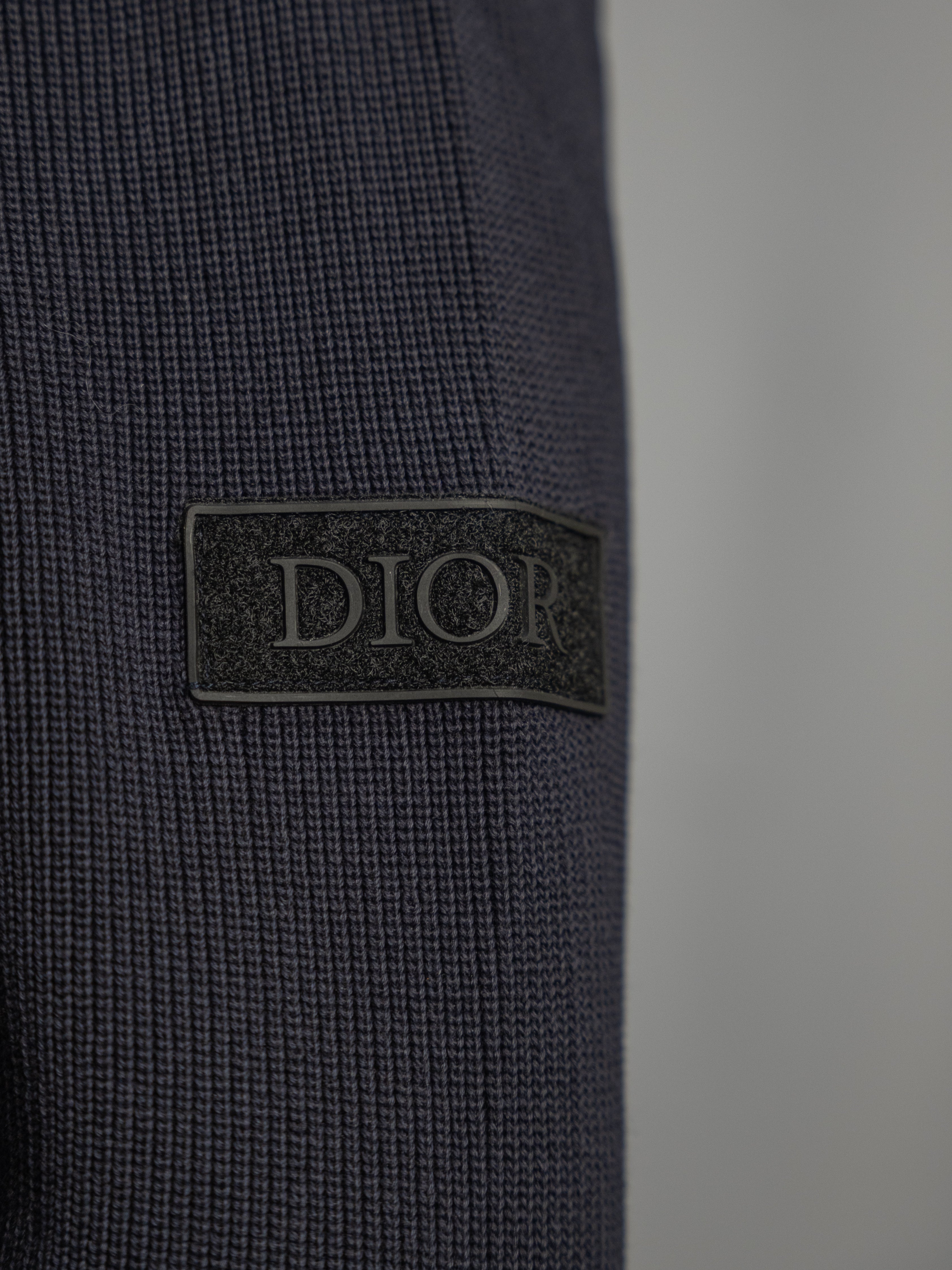 Dior Oblique Navy Blue Jacket – Mesh Sleeves