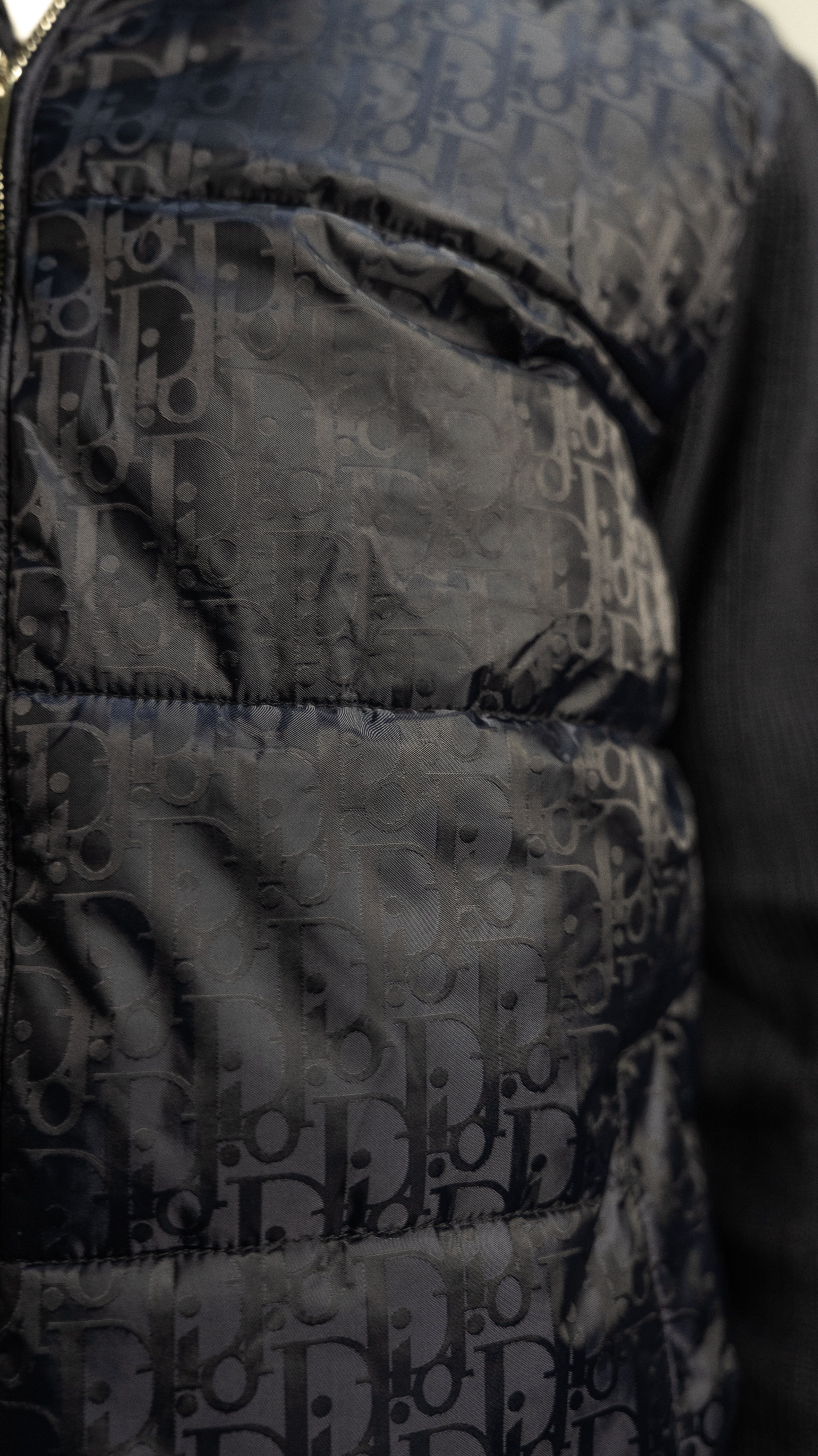 Dior Oblique Black Jacket – Mesh Sleeves