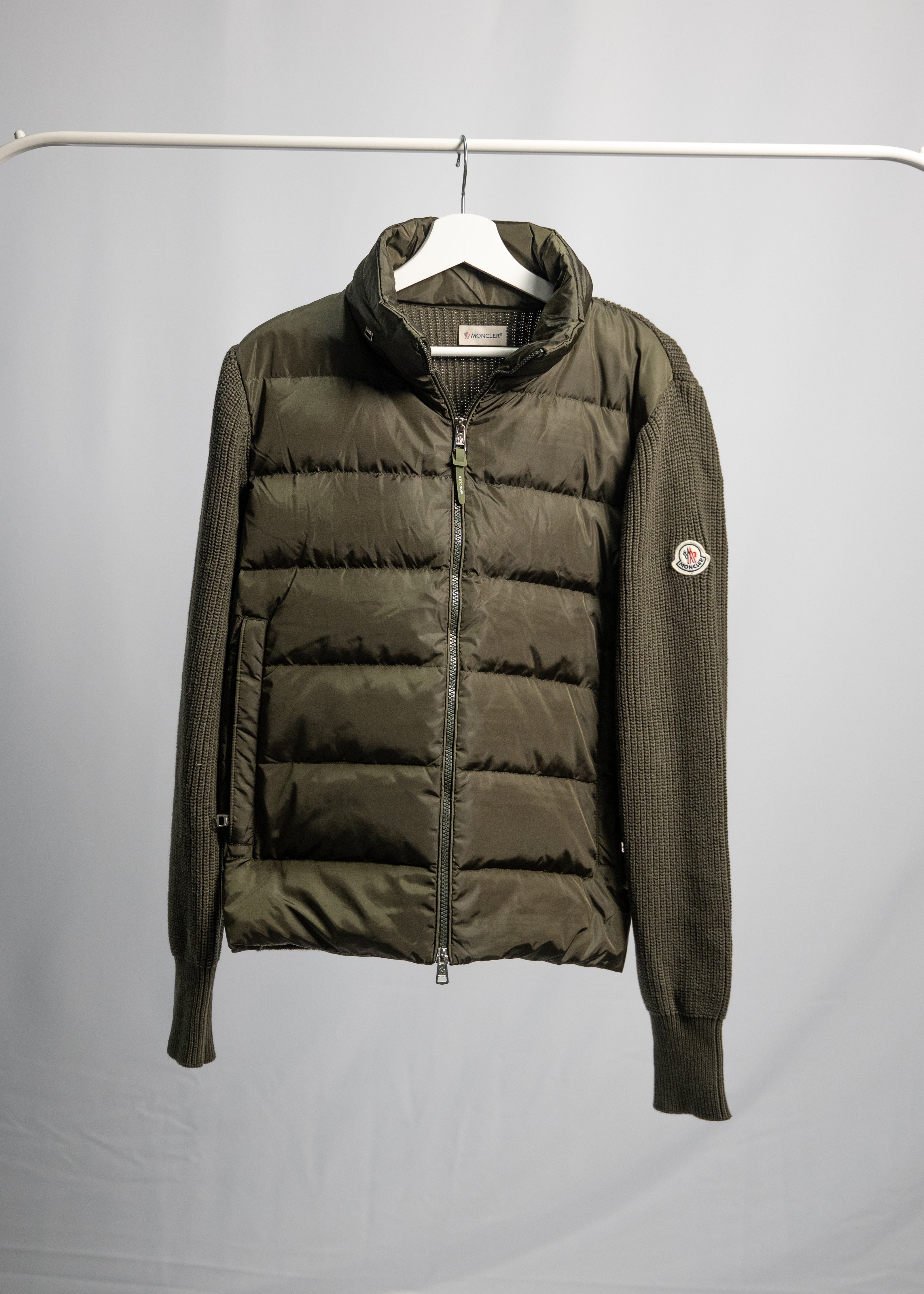 Gilet semi maille kaki