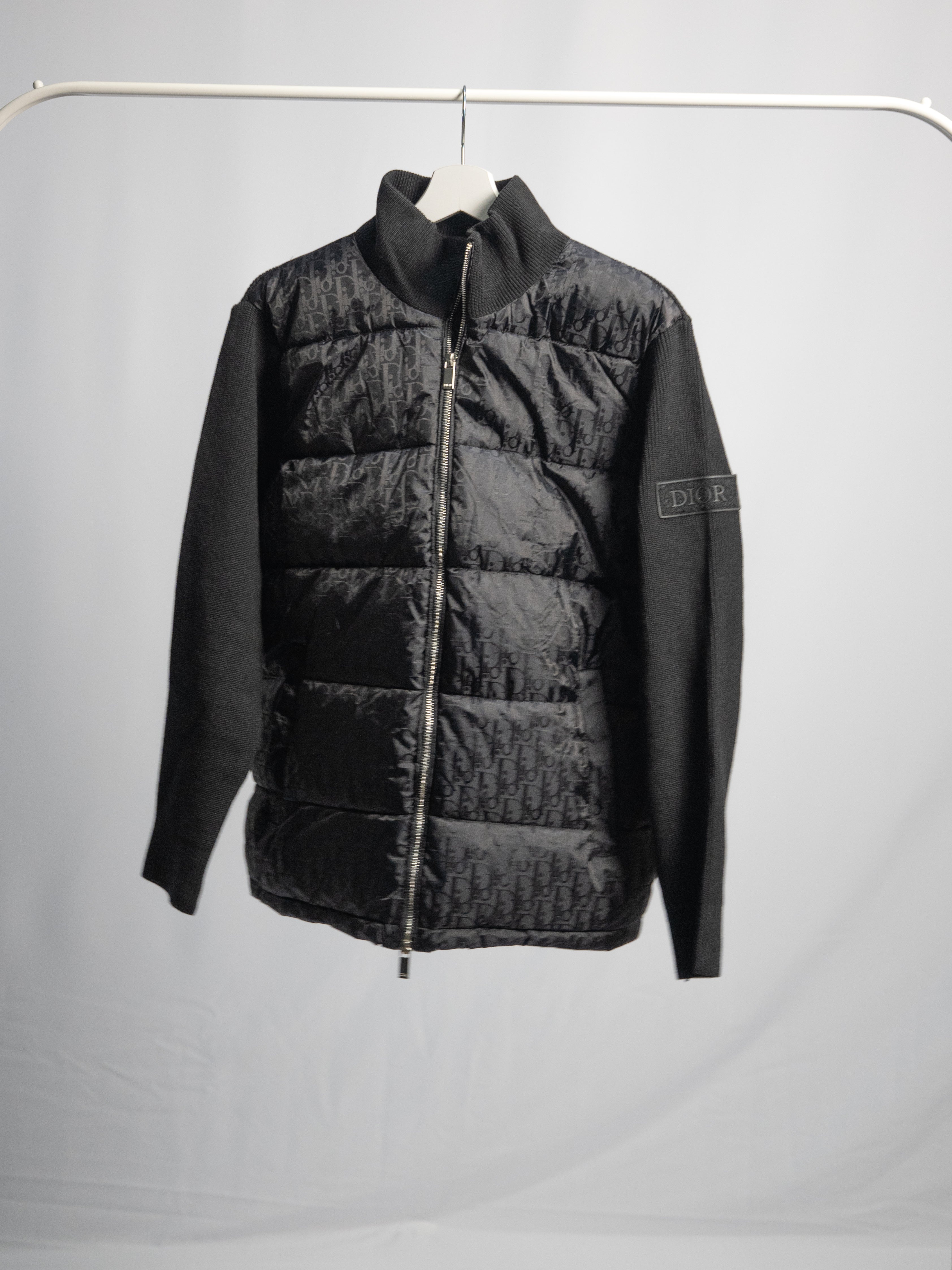 Dior Oblique Navy Blue Jacket – Mesh Sleeves