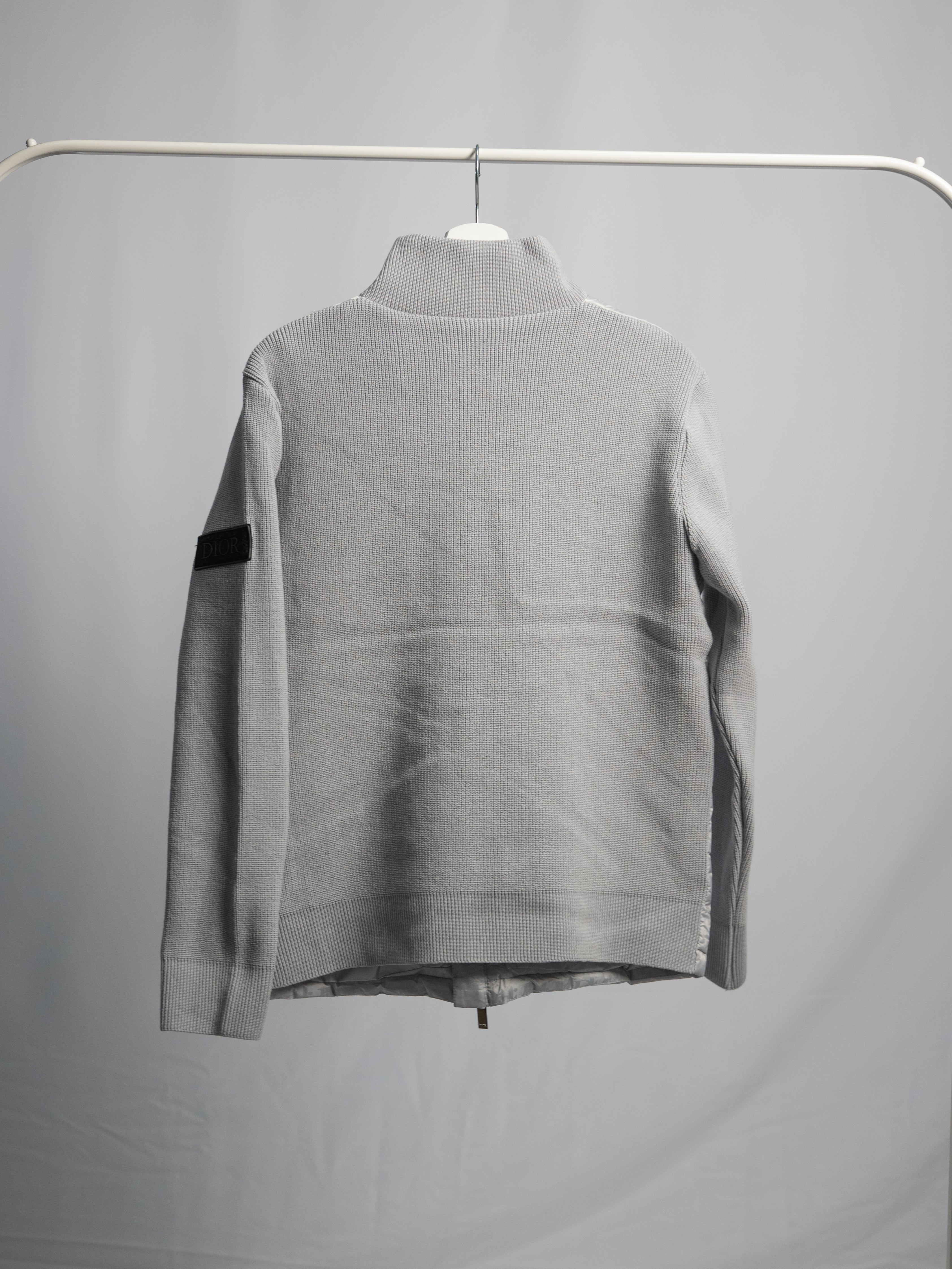 Dior Oblique Grey Jacket – Mesh Sleeves