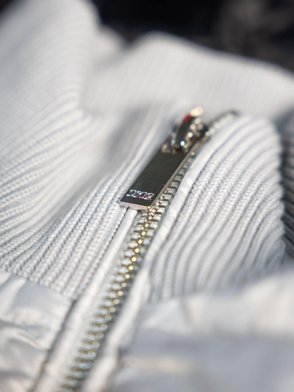 Dior Oblique Grey Jacket – Mesh Sleeves