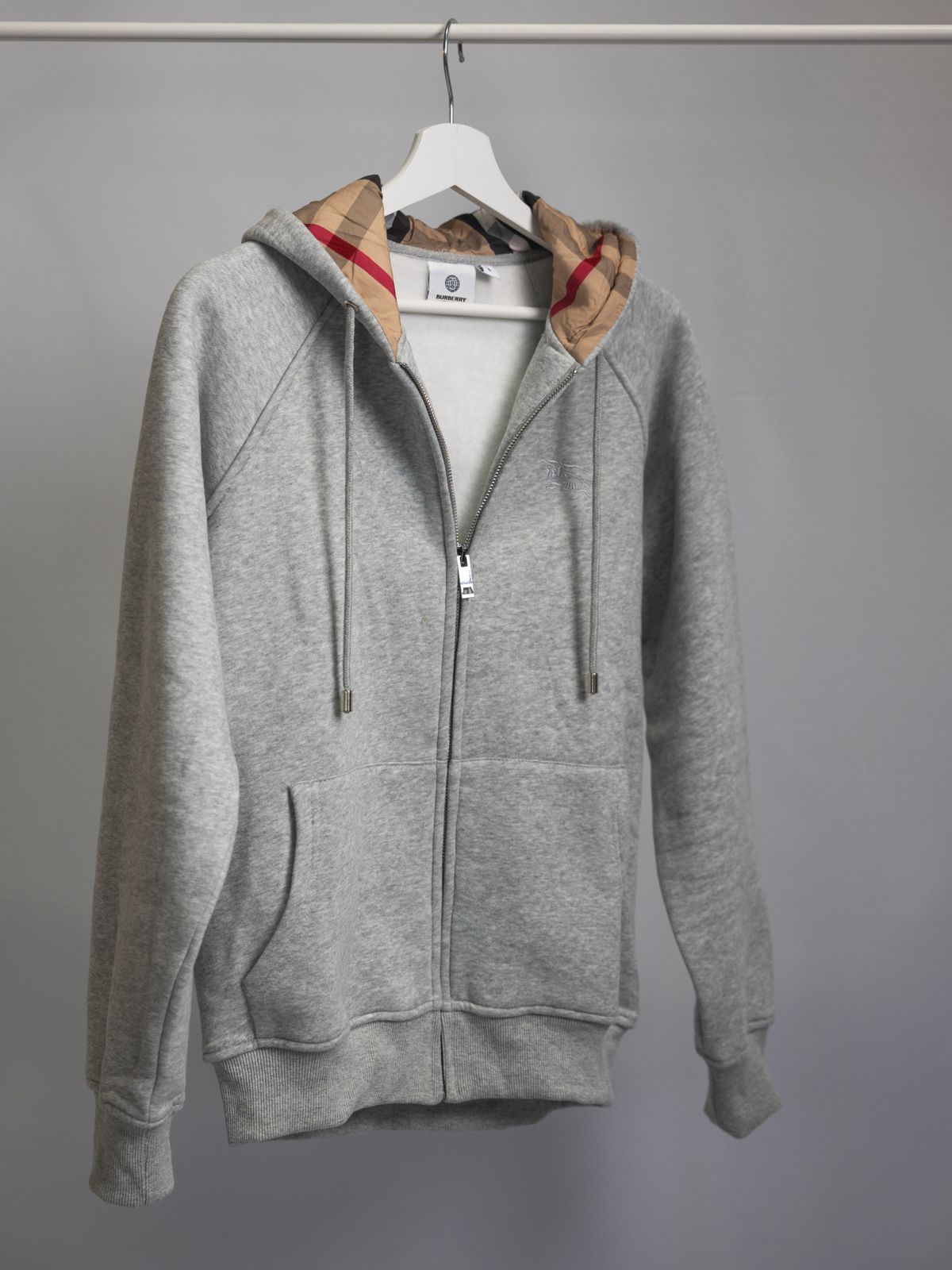 Burberry Grey Zip-Up Sweatshirt - Men